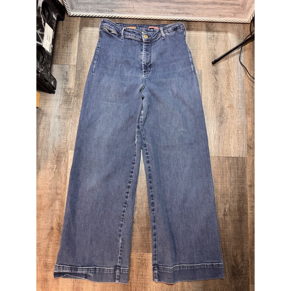 Pilcro The Skipper Wide Leg Jeans Medium Wash High Rise Denim Womens 29